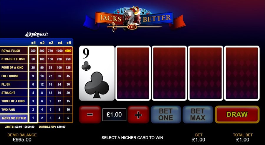 Jacks Or Better Double Side Game - -