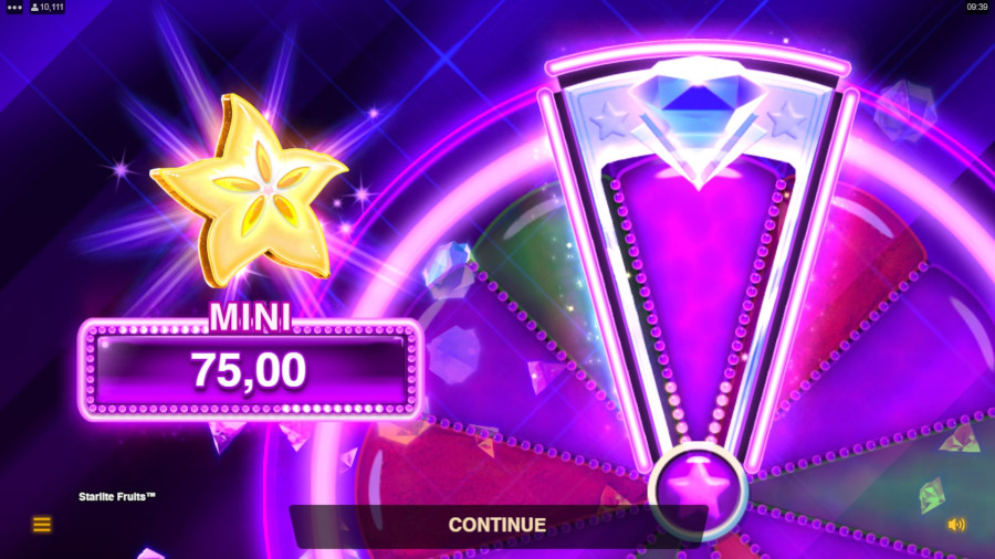 Starlite Fruits Mini Jackpot Triggered - -