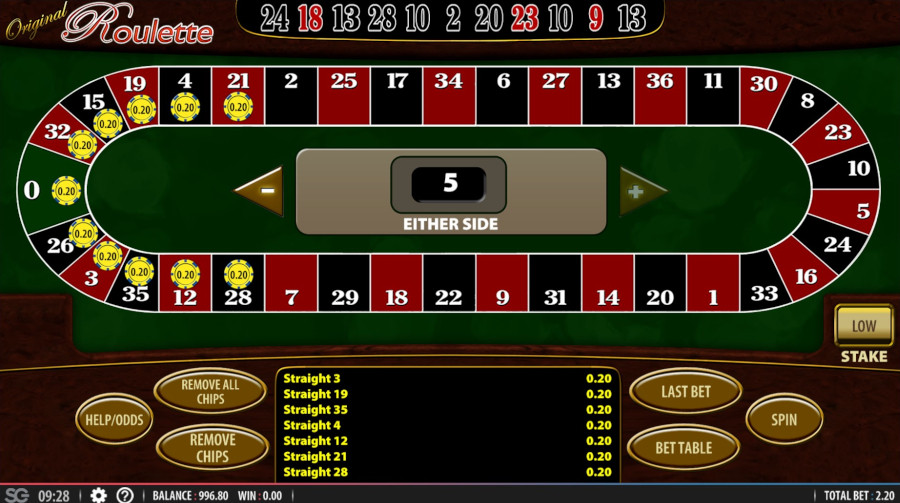 Original Roulette Neighbours Bets - -