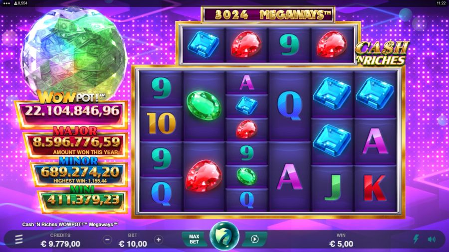 Cash N Riches Wowpot Megaways Base Game - -