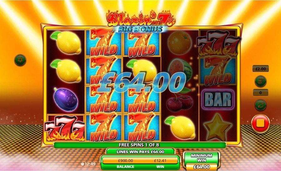 Blazin Hot 7s Big Bonus Free Spins - -