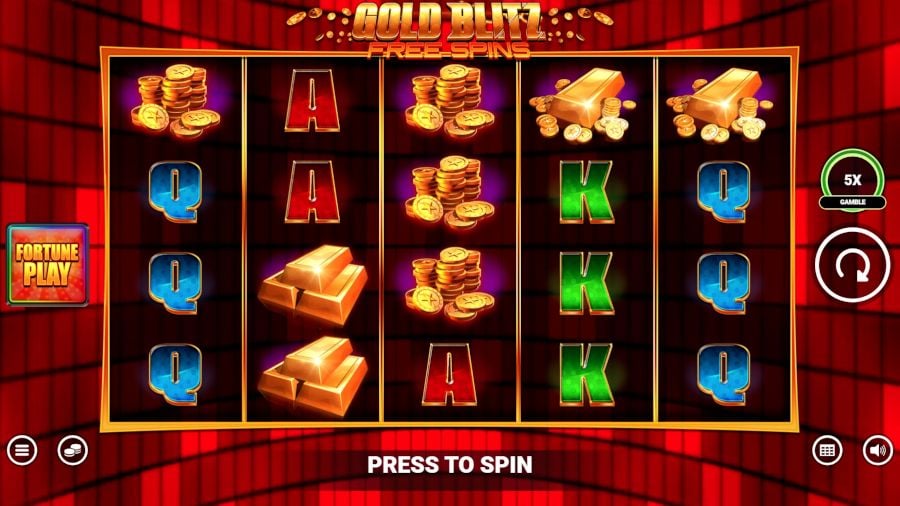 Gold Blitz Free Spins Fortune Play Base Game - -