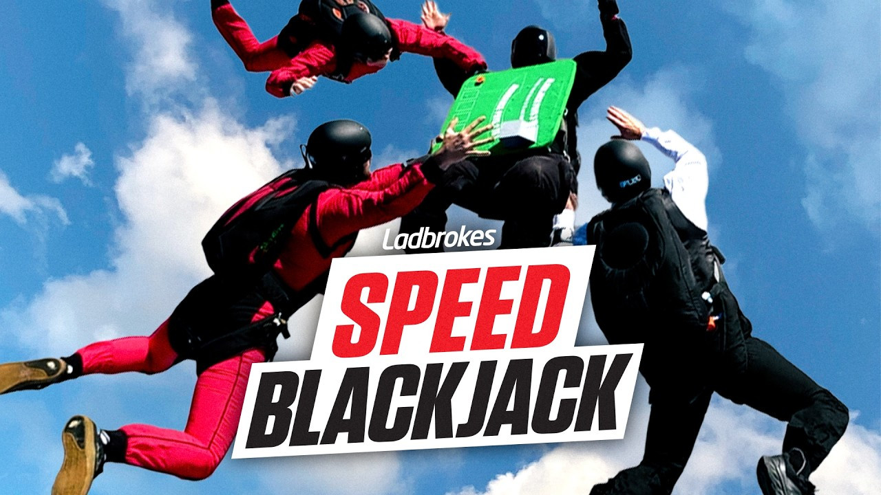 WORLD'S FIRST: Skydivers play high-stakes blackjack at 13,000ft while plunging at 120mph - -