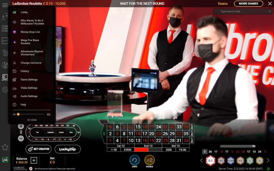 Ladbrokes Live Roulette Host - -