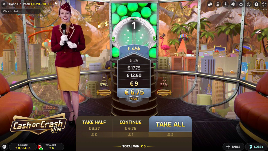 Cash Or Crash Live Gameplay - -