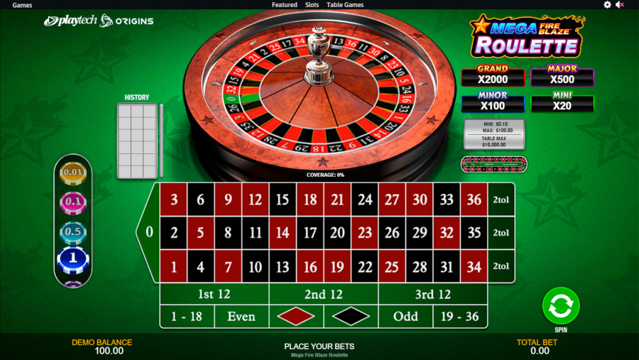 Juego de ruleta Mega Fire Blaze Roulette - -