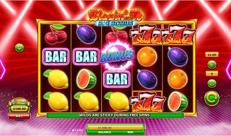 Blazin Hot 7s Big Bonus Base Game - -
