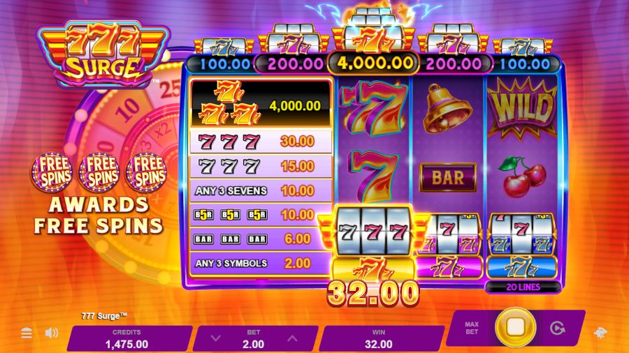 777 Surge Base Game - -