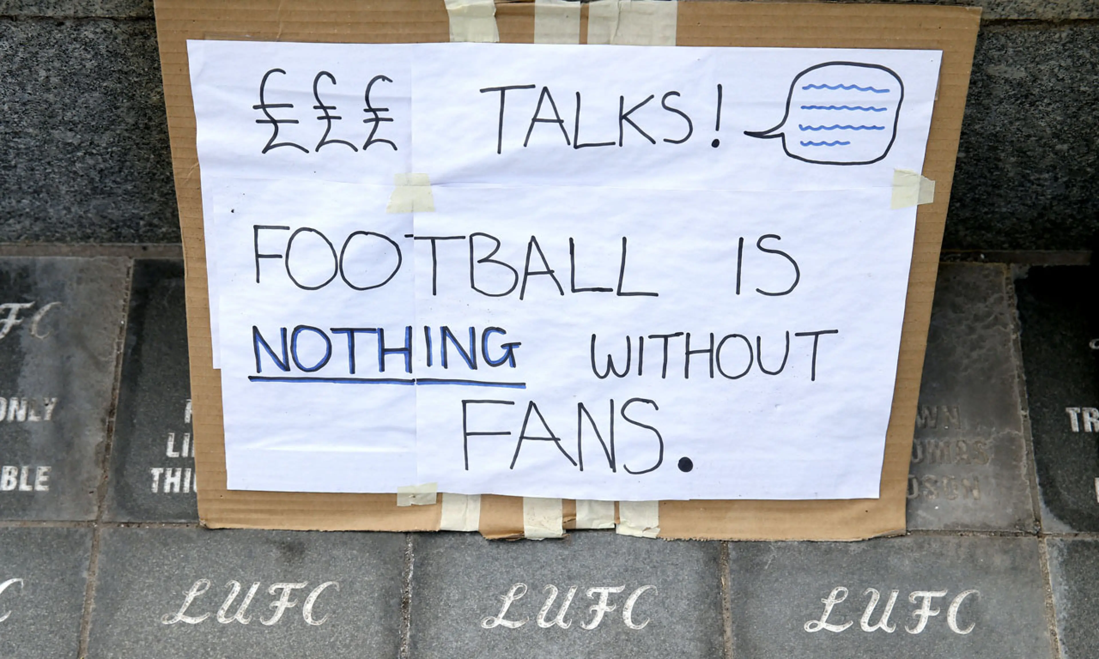 European Super League protest, Elland Road