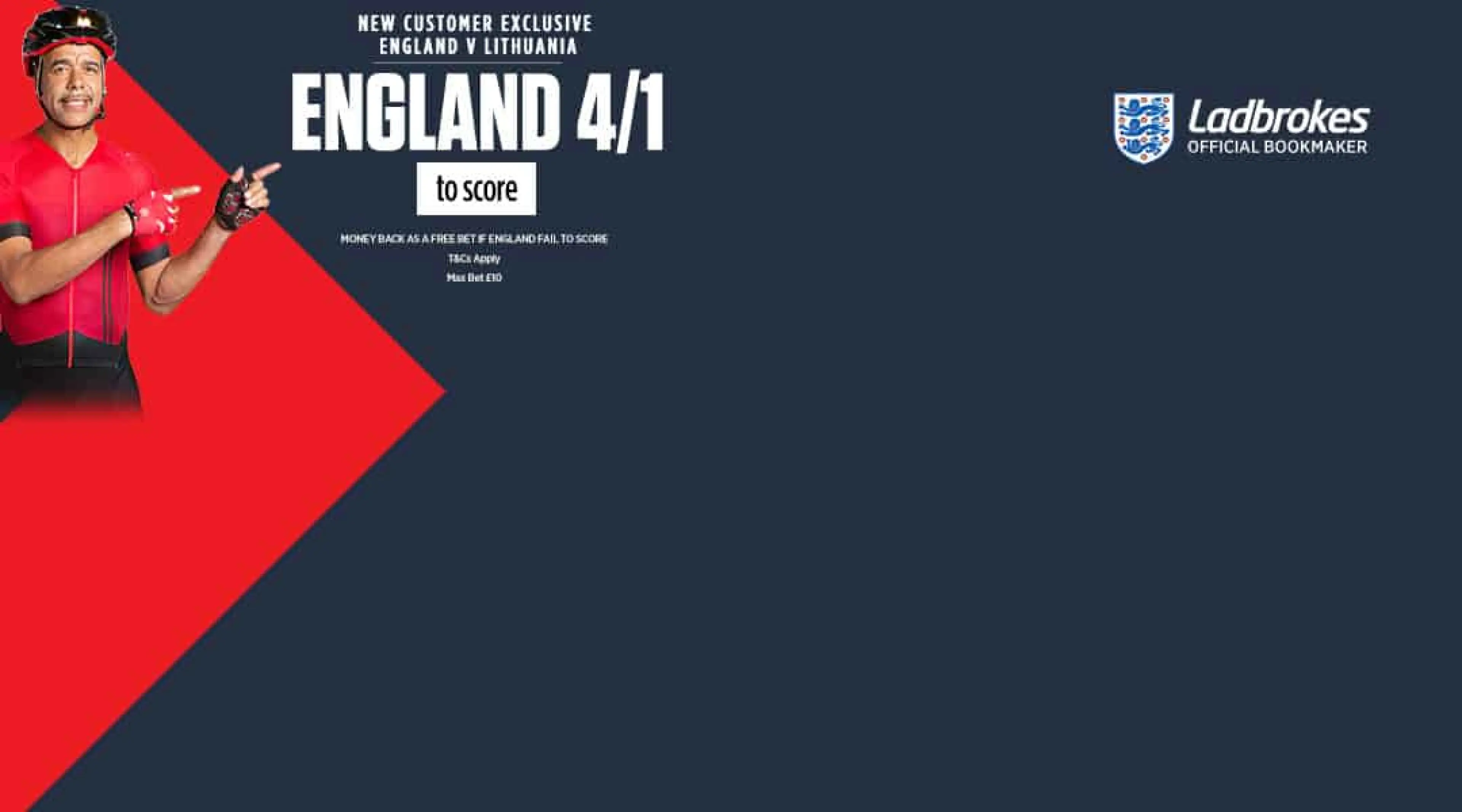 England v Lithuania New Customer Offer - Ladbrokes