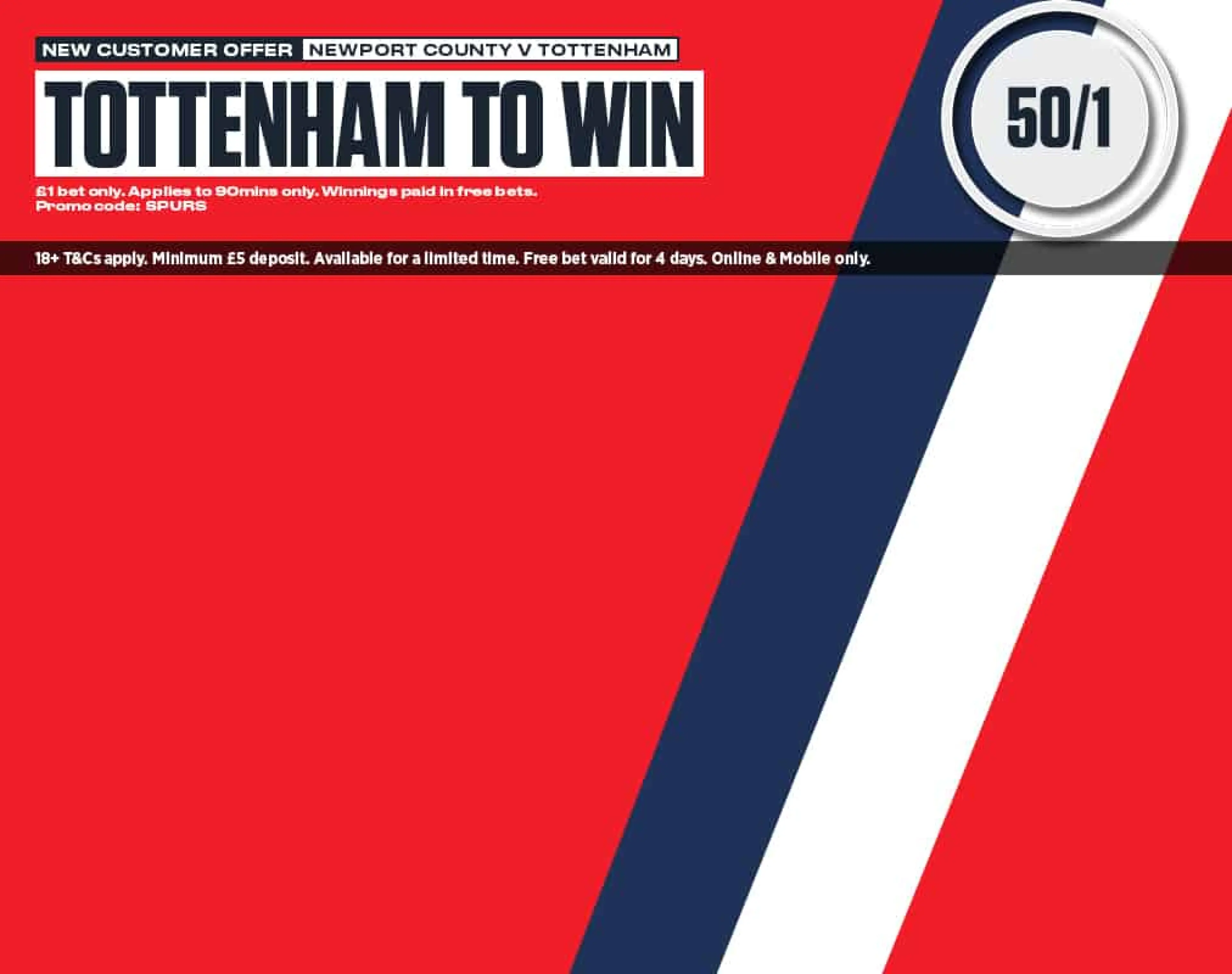 Newport County v Tottenham Hotspur odds