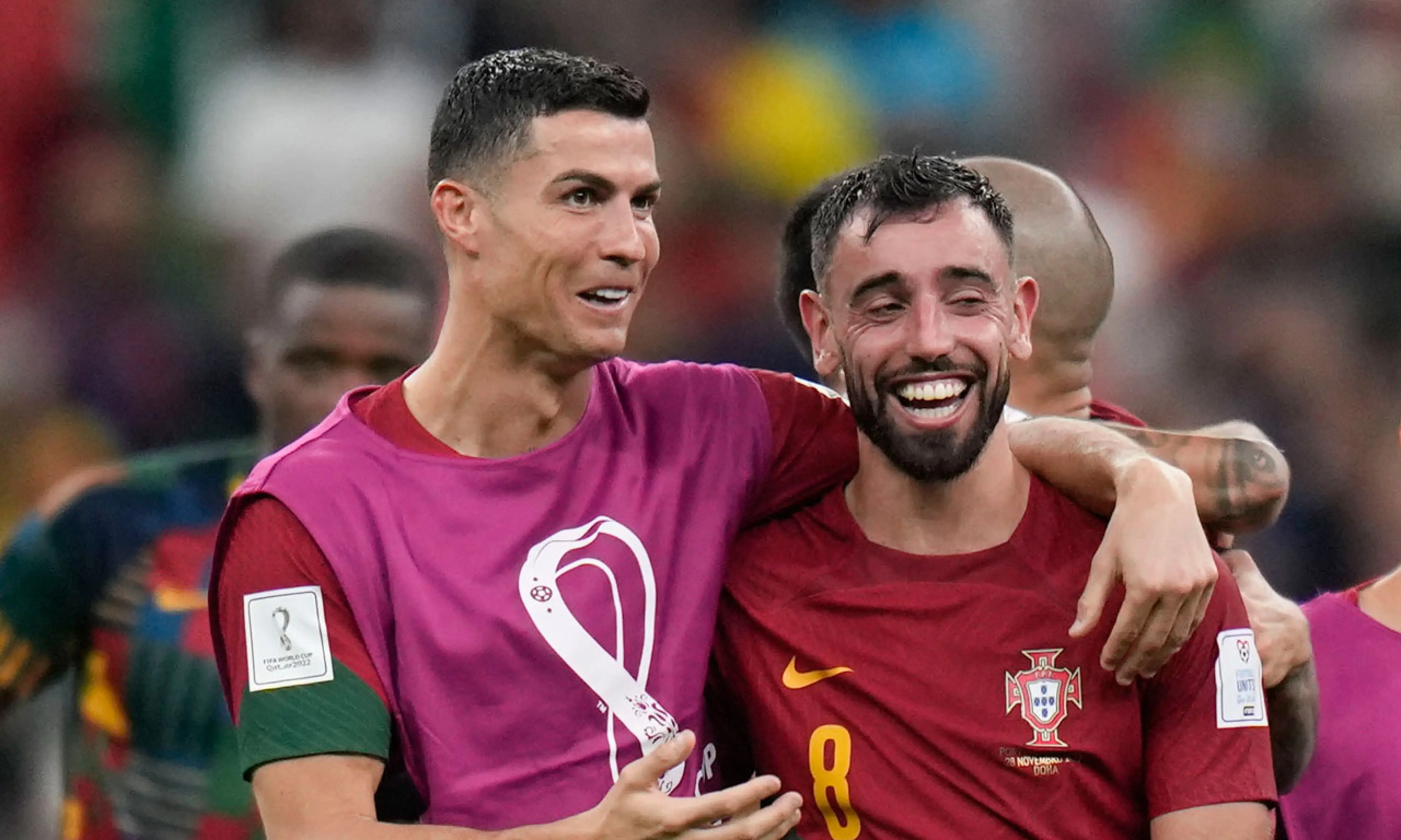 Cristiano Ronaldo, Bruno Fernandes, Portugal v Uruguay