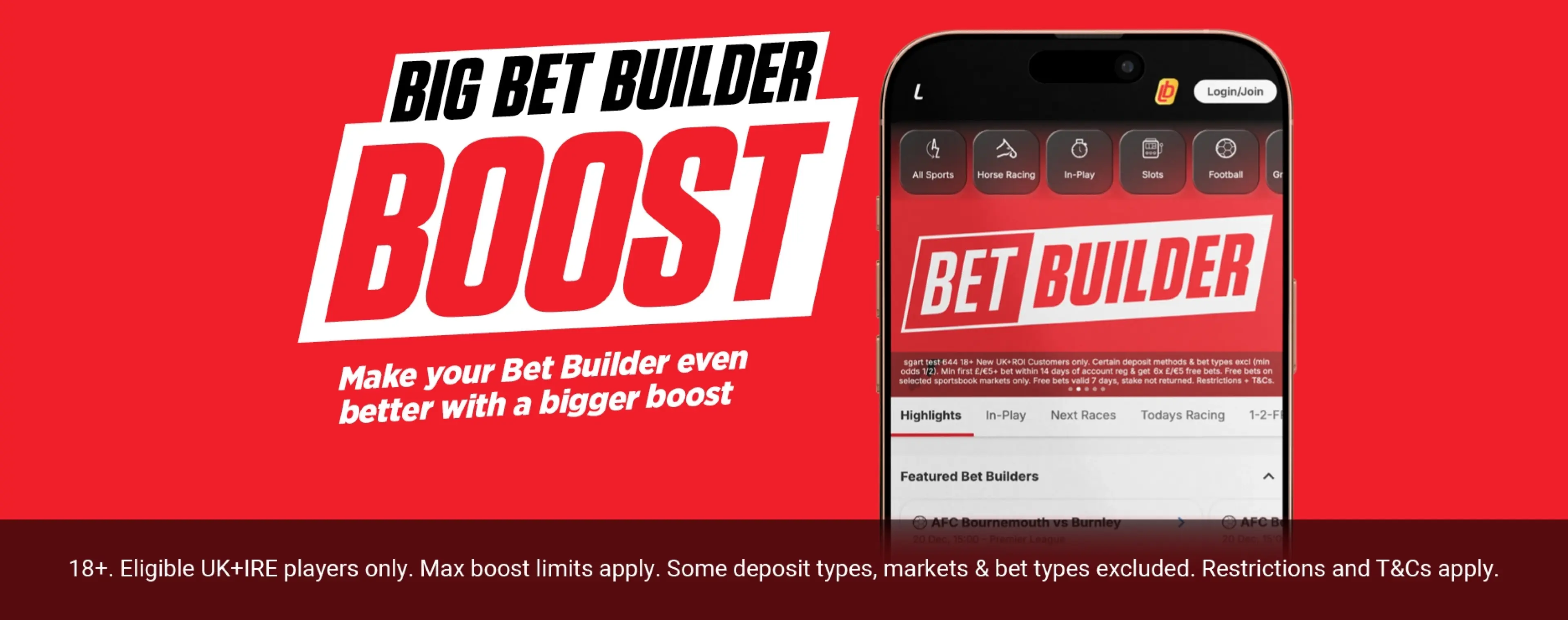 Bet builder boost