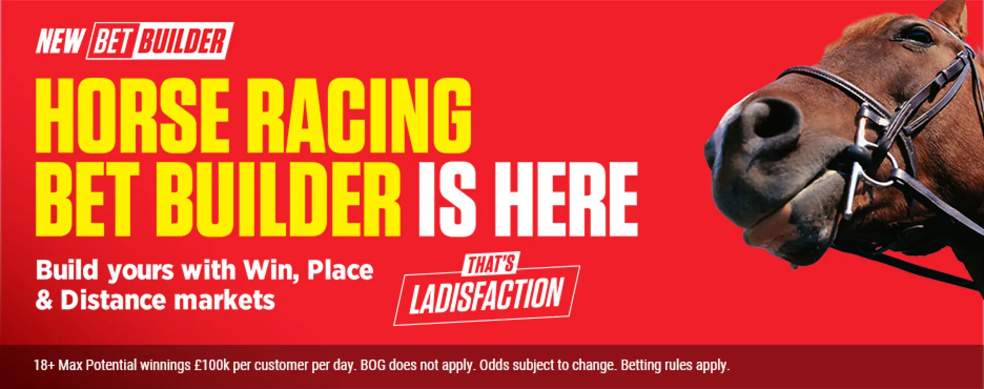 horse racing bet builder banner for Ladbrokes