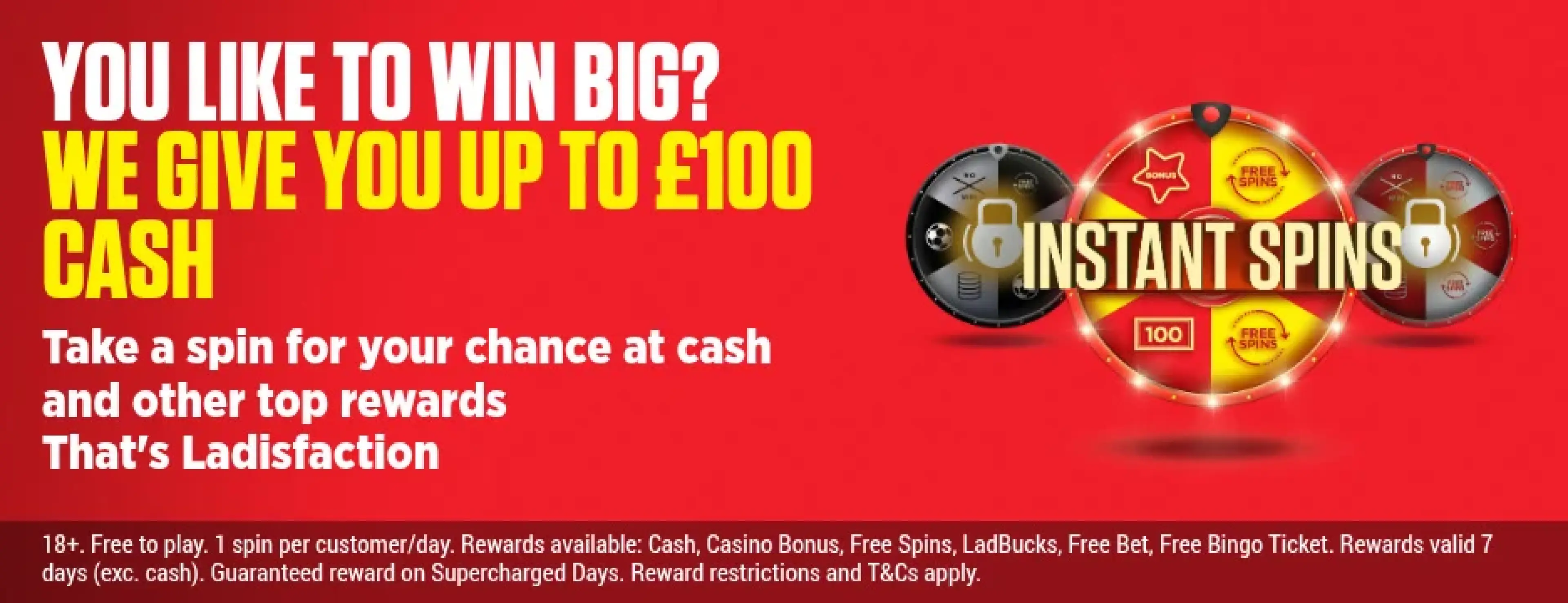 Instant spins banner