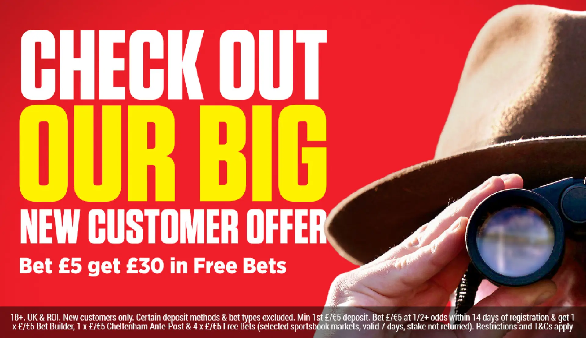 Get £/€30 in Free Bets