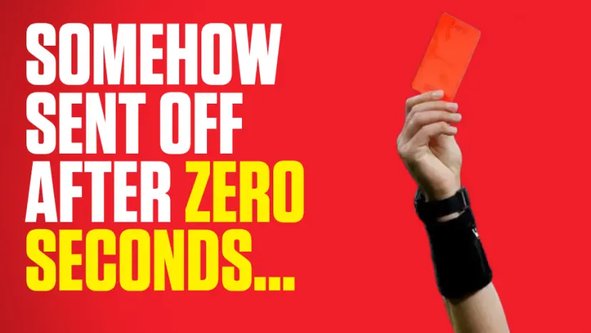quickest red cards Premier League history