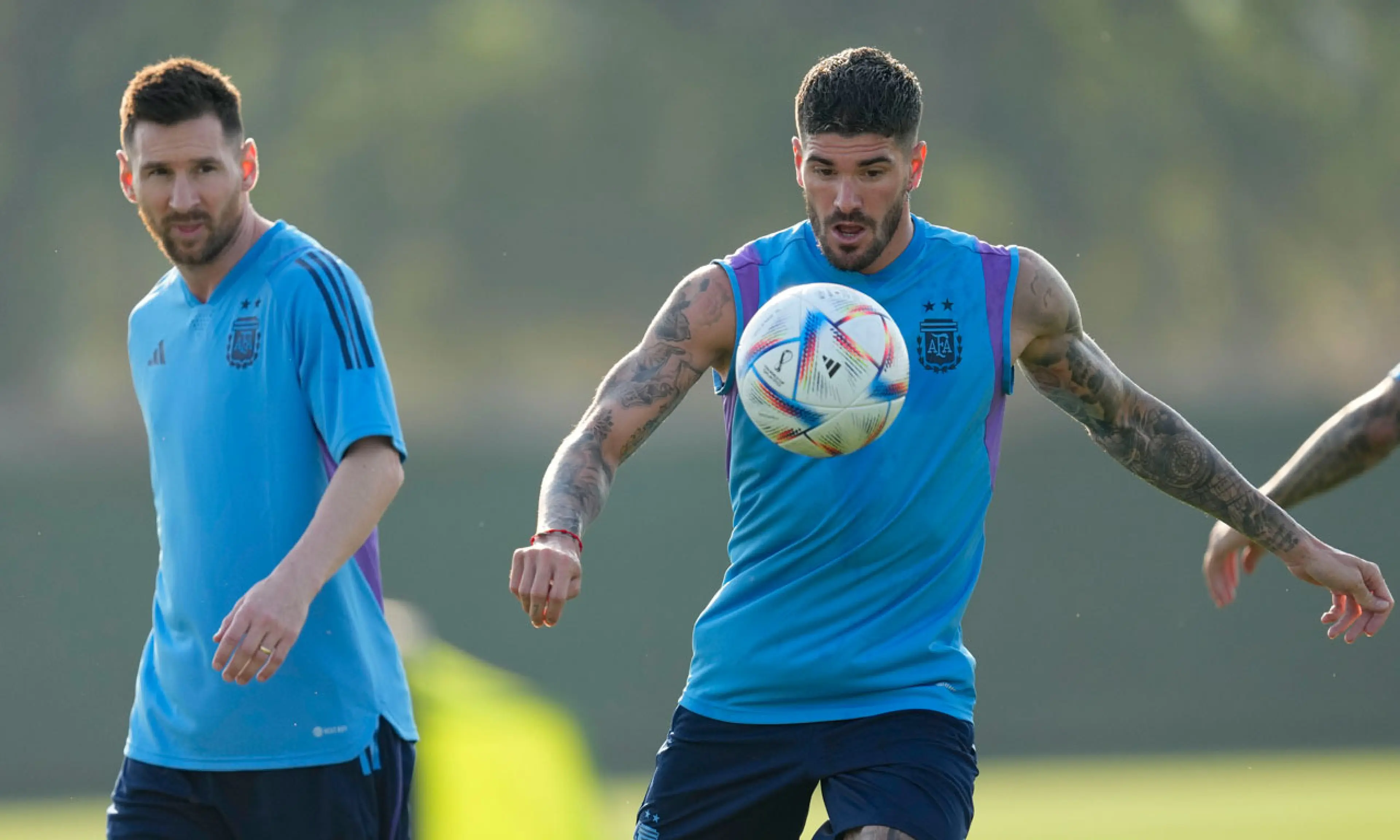 Lionel Messi, Rodrigo de Paul, Argentina