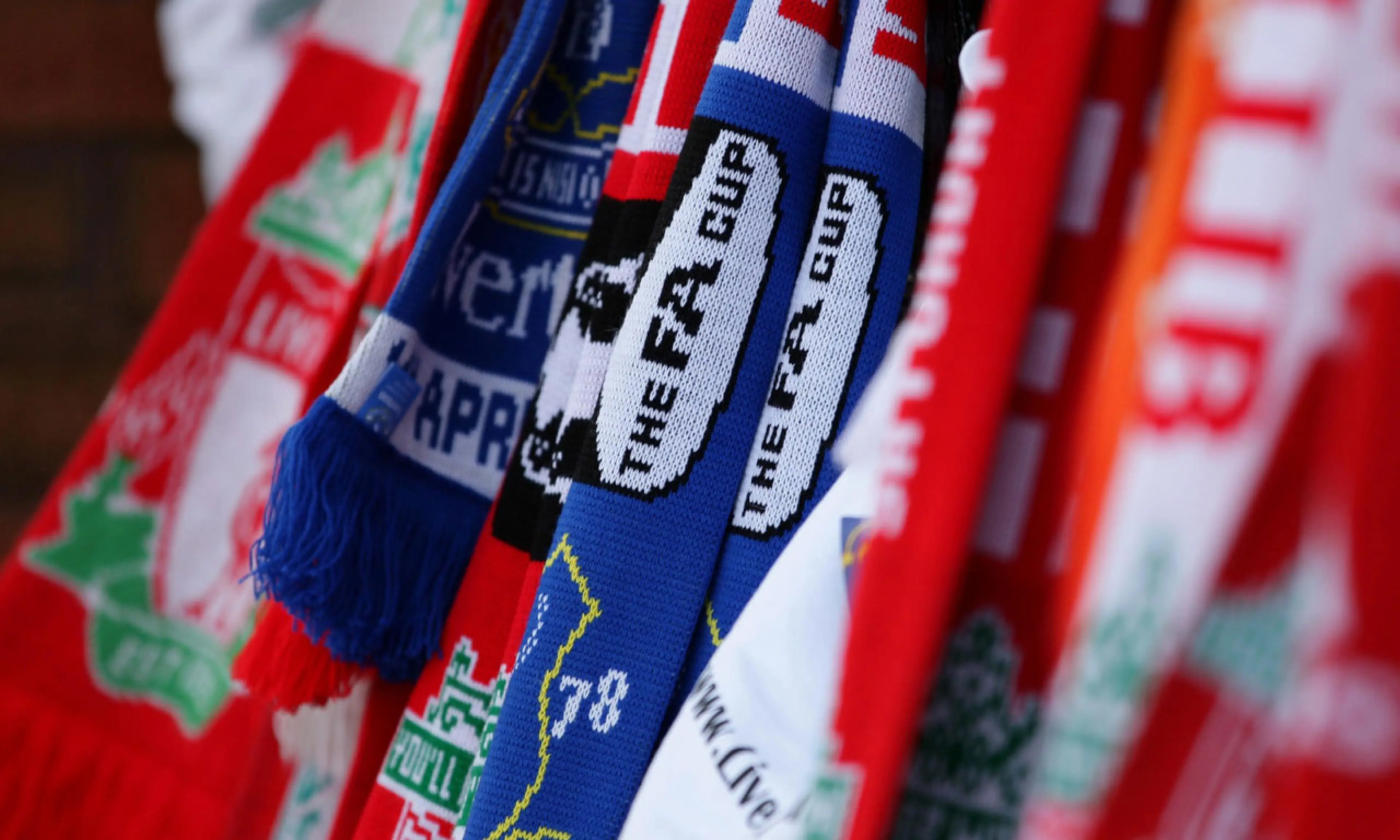 Liverpool and Everton scarves