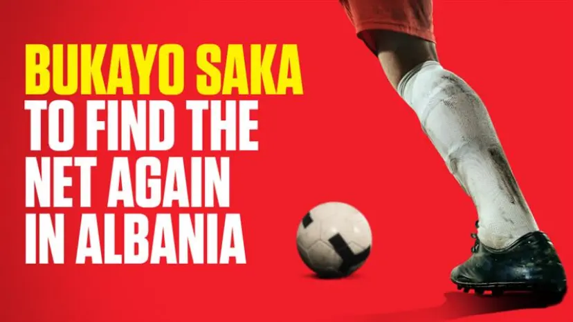 OnS SEO Sports 960x540 BUKAYO SAKA TO FIND THE NET AGAIN IN ALBANIA (UK) 